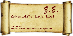 Zakariás Ezékiel névjegykártya